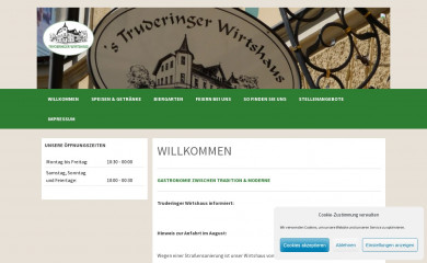 truderingerwirtshaus.de screenshot