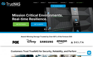 truenas.com screenshot