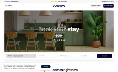 truestays.co.uk screenshot