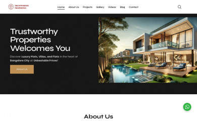 trustworthyproperties.in screenshot