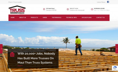 trusssystemshawaii.com screenshot
