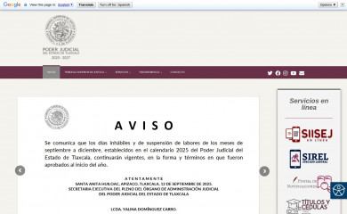 tsjtlaxcala.gob.mx screenshot