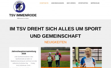 tsv-immenro.de screenshot