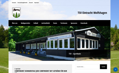 tsvwolfshagen.de screenshot