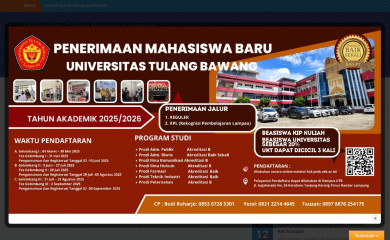 utb.ac.id screenshot