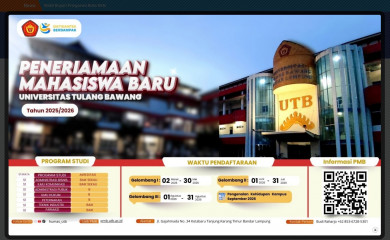 utb.ac.id screenshot
