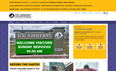 uuamherst.org screenshot