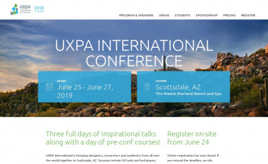 uxpa2019.org screenshot