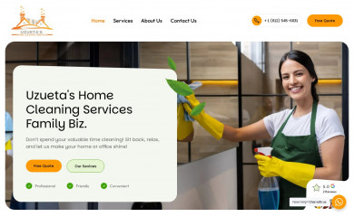 uzuetashomecleaningservices.com screenshot