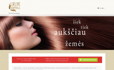 uzupiokirpykla.lt screenshot