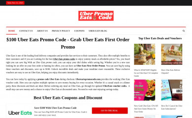 ubereatspromocode.com screenshot