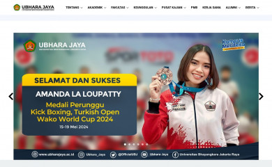 ubharajaya.ac.id screenshot