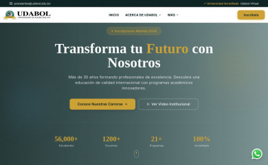 udabol.edu.bo screenshot