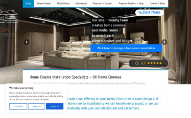 ukhomecinemas.com screenshot