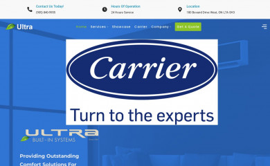 ultrabuiltinsystems.com screenshot