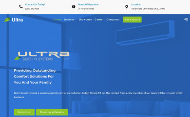 ultrabuiltinsystems.com screenshot