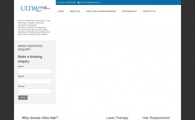 ultrahair.com.au screenshot