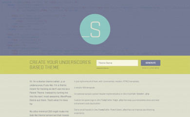 http://underscores.me/ screenshot