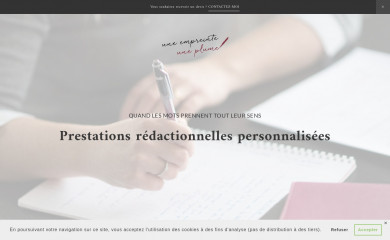 uneempreinte-uneplume.com screenshot