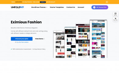 http://unfoldwp.com/products/eximious-magazine/fashion/ screenshot