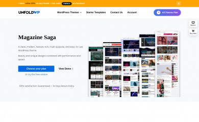 https://unfoldwp.com/products/magazine-saga screenshot