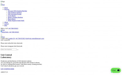 uni-centrallaboratory.com screenshot