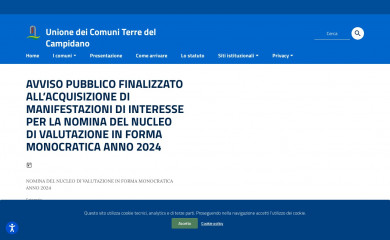 unionecomuniterredelcampidano.it screenshot