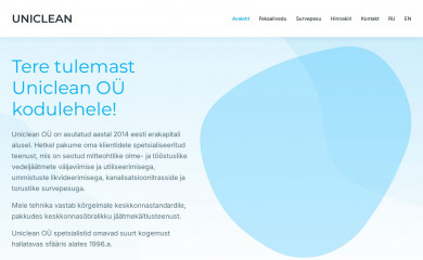 uniclean.ee screenshot