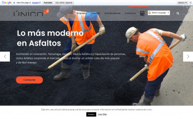 unicoasfaltos.es screenshot