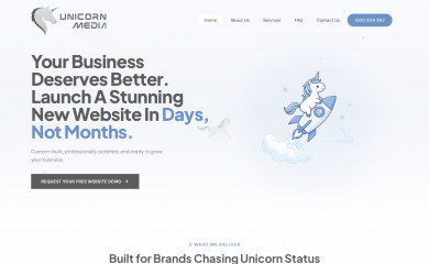 unicornmedia.com.au screenshot