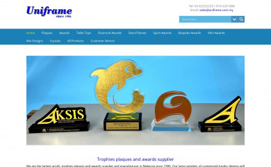 uniframe.com.au screenshot