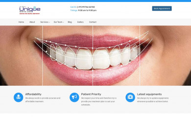 uniquedentalcare.co.in screenshot