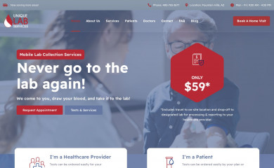 uniquelabservices.com screenshot