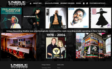 uniquerecording.com screenshot