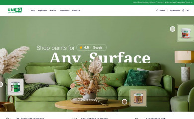 uniropaints.lk screenshot