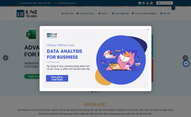 unitrain.edu.vn screenshot