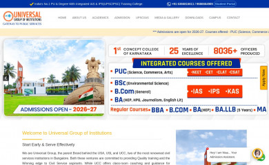 universalinstitutions.com screenshot