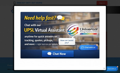 universalpackagesys.com screenshot