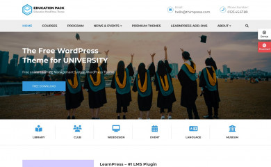 http://university.thimpress.com/ screenshot