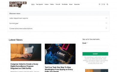 unmuzzlednews.com screenshot