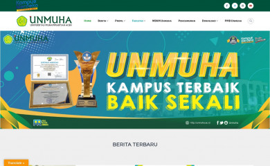 unmuha.ac.id screenshot