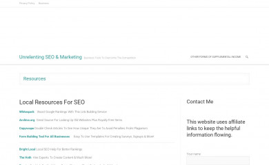 unrelentingseo.com screenshot