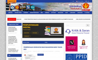 http://untad.ac.id screenshot