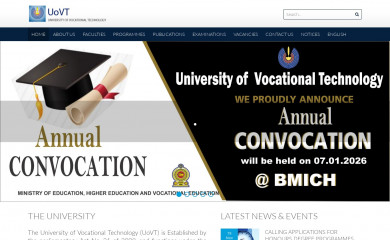 uovt.ac.lk screenshot