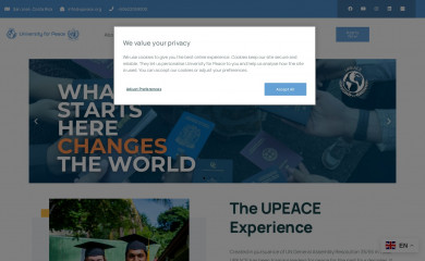 upeace.org screenshot