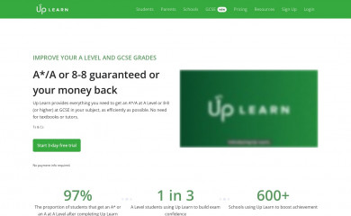 uplearn.co.uk screenshot