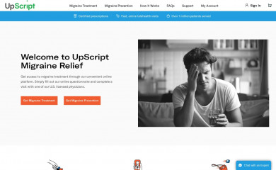 upscriptmigrainerelief.com screenshot