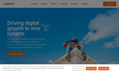 upstreamsystems.com screenshot