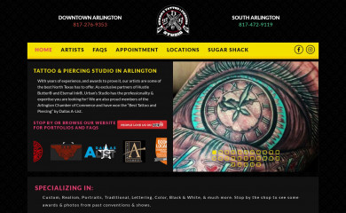 urbanstattoostudio.com screenshot
