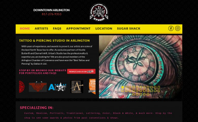 urbanstattoostudio.com screenshot